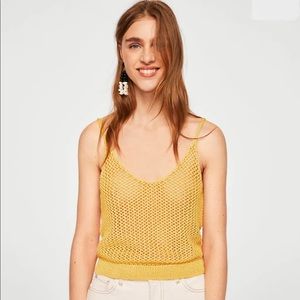 Mango Open Knit Top